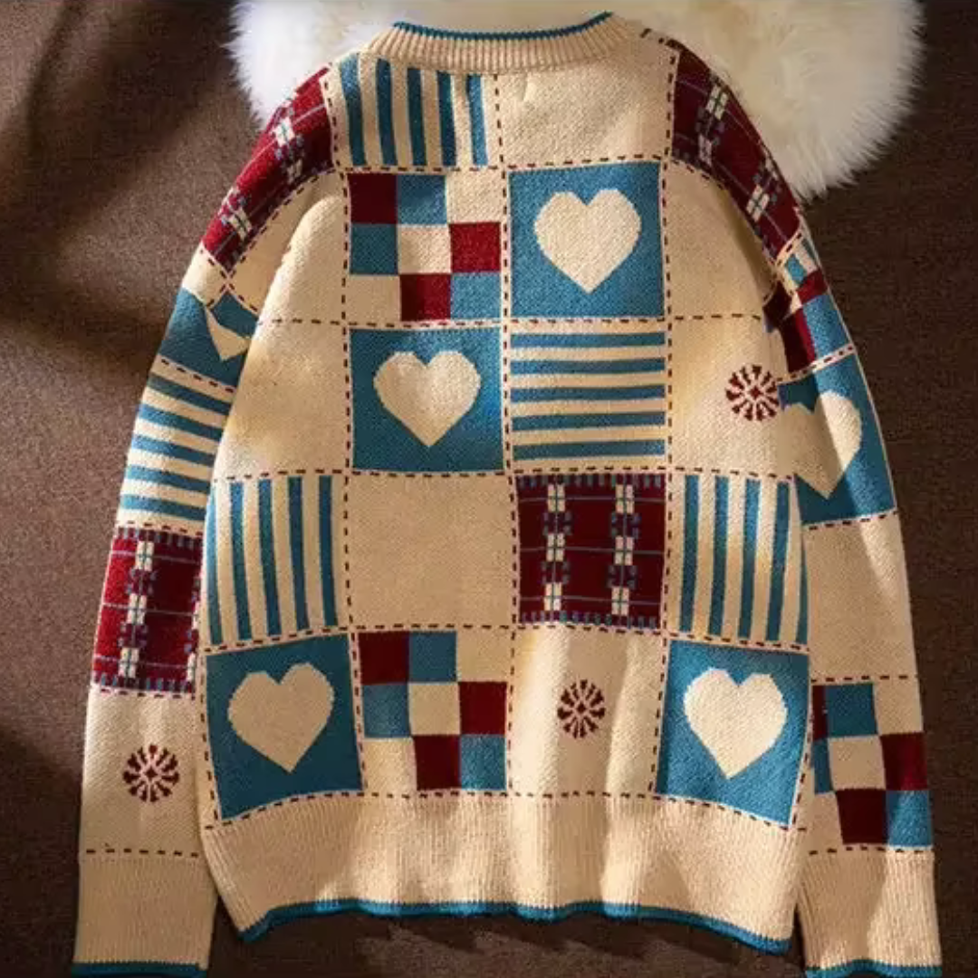 Calista Patchwork Wool Sweater
