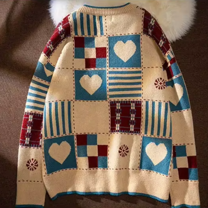 Calista Patchwork Wool Sweater