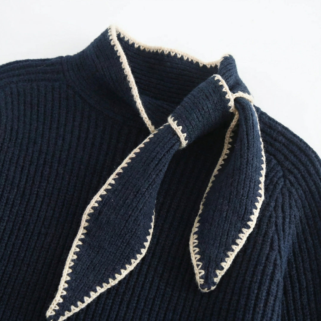 Lorméne Bow-Knit Pullover