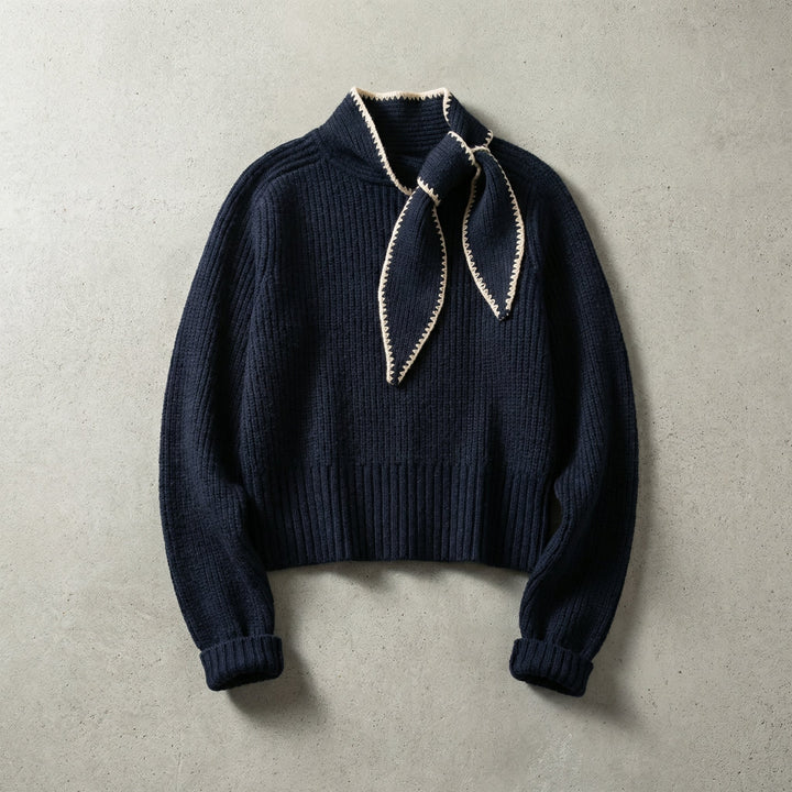 Lorméne Bow-Knit Pullover