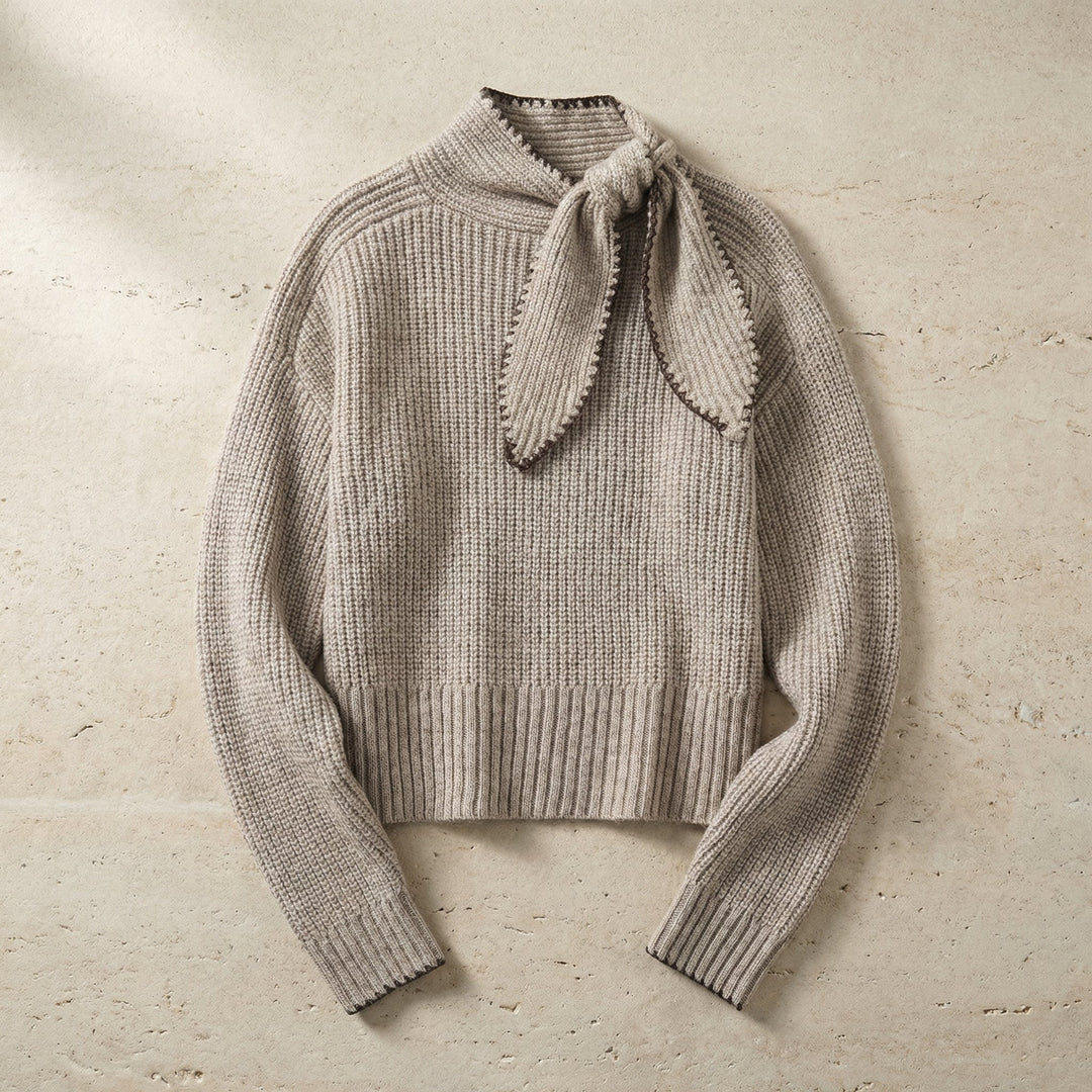 Lorméne Bow-Knit Pullover