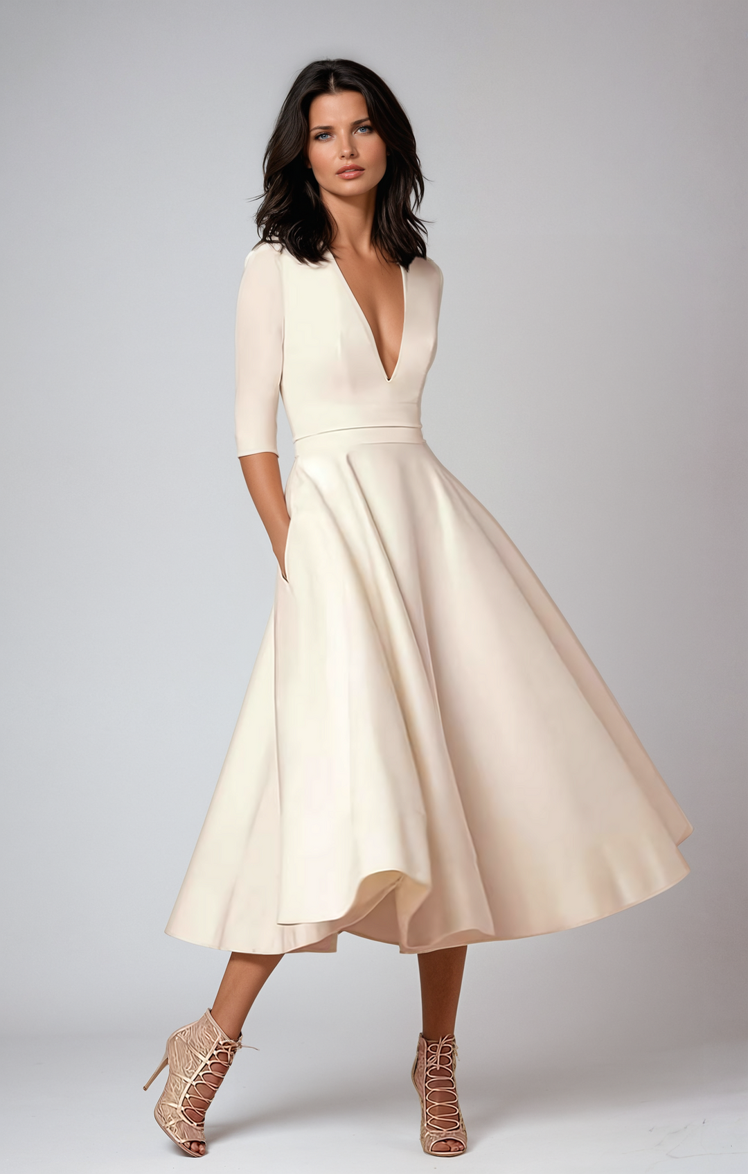 Elara Flared Midi Dress