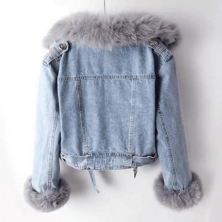 Livia Denim Fur Jacket