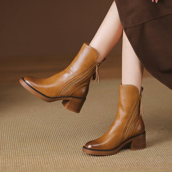 Selene Leather Ankle Boots