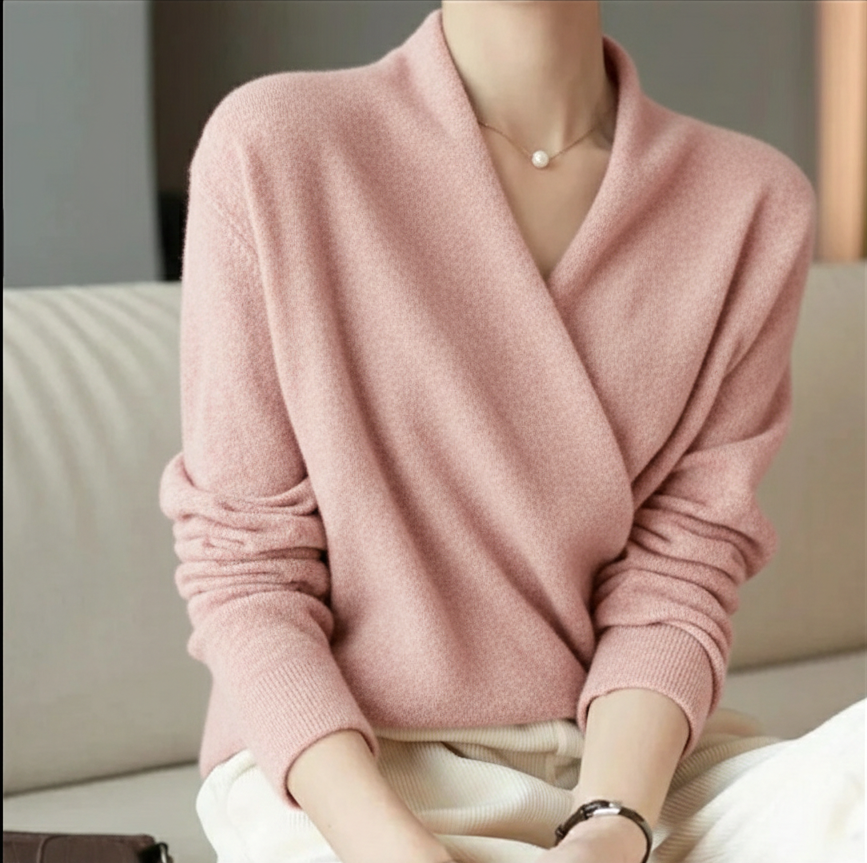 Geneva Wool Wrap Sweater