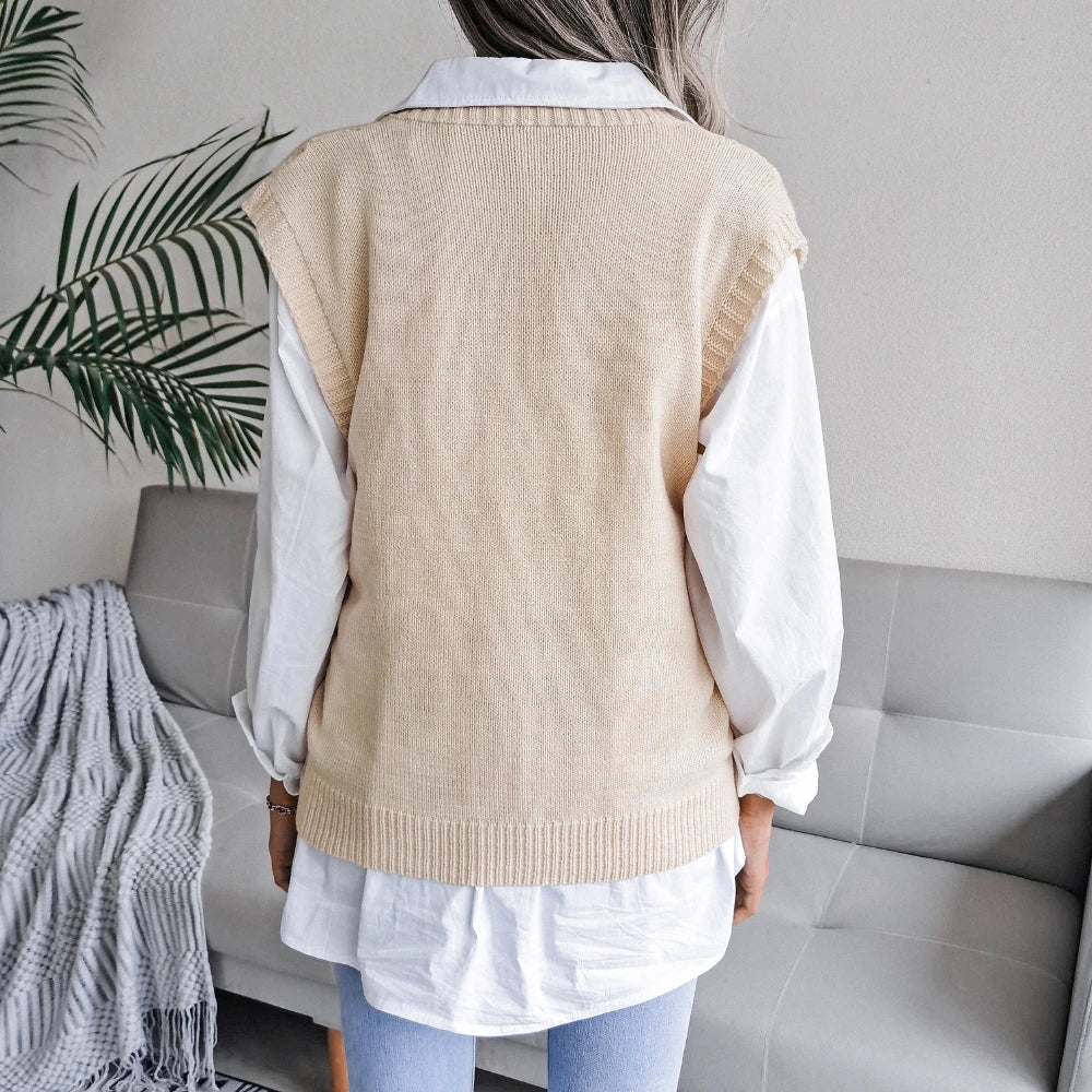 Callaway Cable-Knit Wool Vest