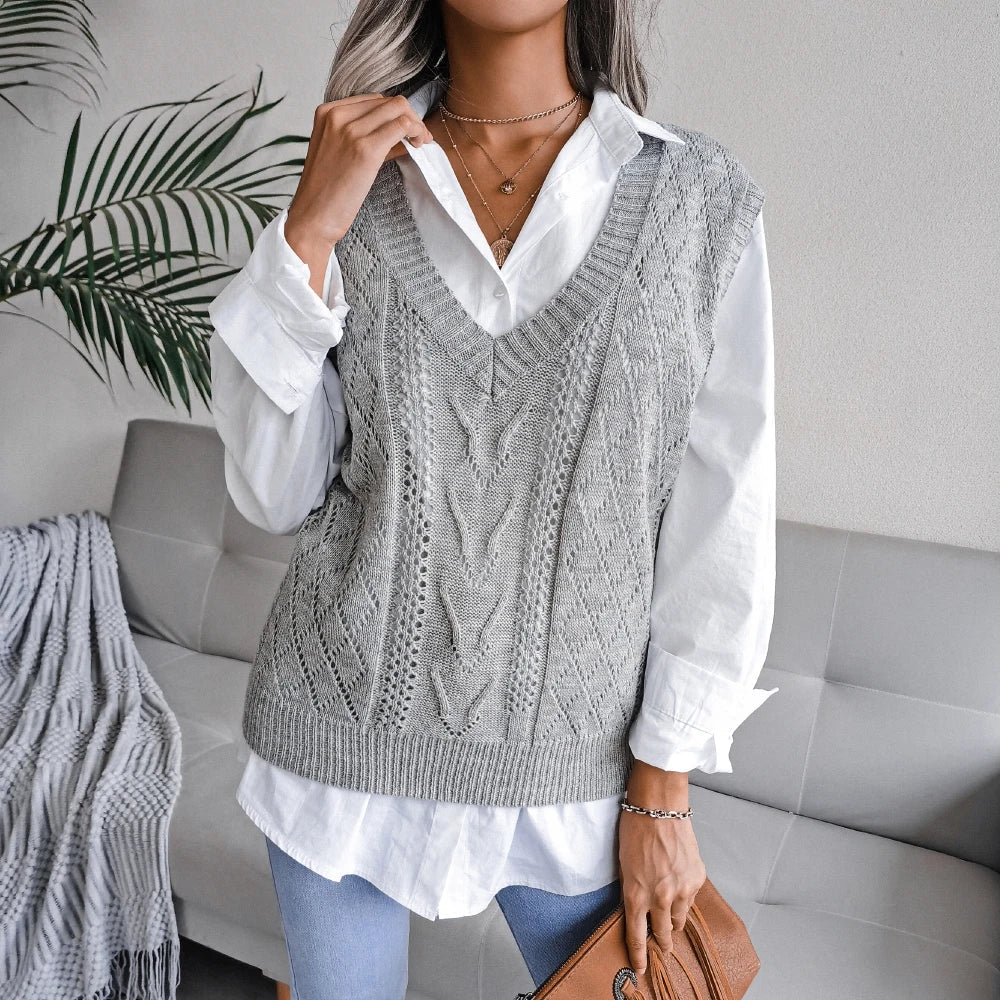 Callaway Cable-Knit Wool Vest