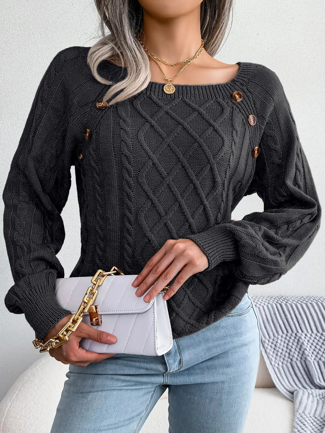 Sorrento Knitted Button Sweater