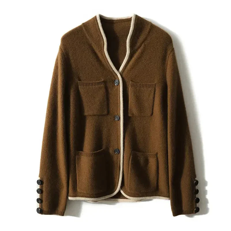 Vienna Contrast Knit Cardigan