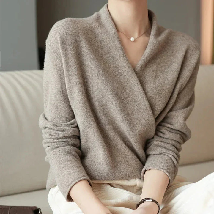 Geneva Wool Wrap Sweater